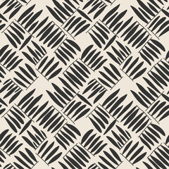 Trendy minimalist seamless botanical pattern with abstract creative hand drawn composition