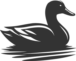 Bird silhouette of a duck vector illustration