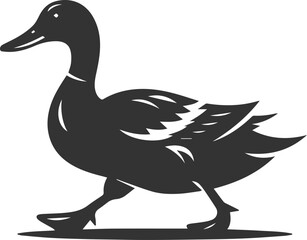 Bird silhouette of a duck vector illustration