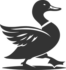 Bird silhouette of a duck vector illustration