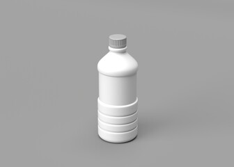 Blank White Plastic Bottle Mockup - Product Packaging Template