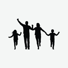 Download high-quality family poses vector silhouette. Perfect for t-shirts, logos, crafts, cards & more. Ideal for designers & crafters
