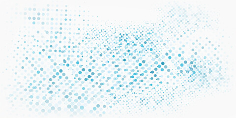 Vector abstract blue background frame of geometric shapes. Circular ornament. Pattern of dots  particles Poster for technology art good simple modern
