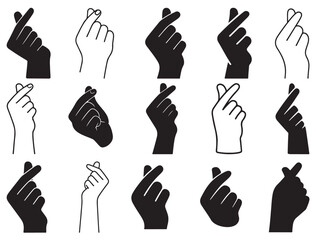 FINGER HEART SHAPE SILHOUETTE