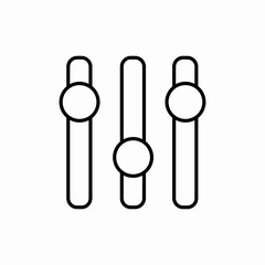 audio mixer control icon vector sign