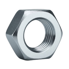 Metal nut isolated on transparent or white background, png