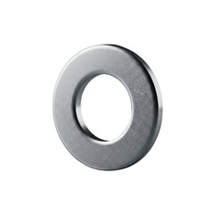 Metal washer isolated on transparent or white background, png