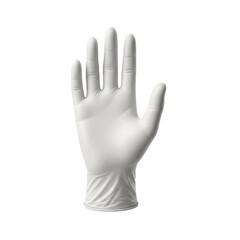 Obraz premium White medical glove isolated on transparent or white background, png