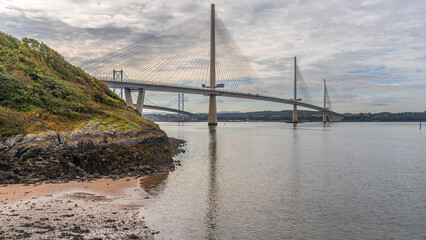 Queensferry Crossing and the River Forth, Scotland, UK