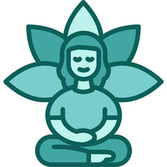 Mindfulness Meditation solid icon