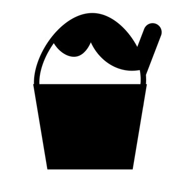 Shaved ice dessert icon in a simple silhouette