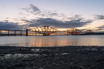Fototapeta premium The Forth Bridge, City of Edinburgh, Scotland, UK
