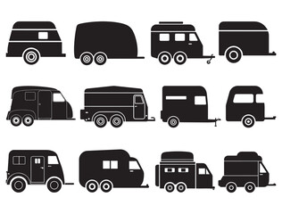 HORSE TRAILER SILHOUETTE