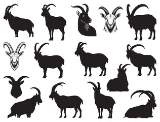  IBEX SILHOUETTE WHITE BACKGROUND