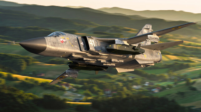 Su-24 bomber aircraft with Taurus cruise missiles