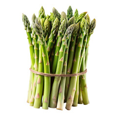 Asparagus bunch isolated on transparent background