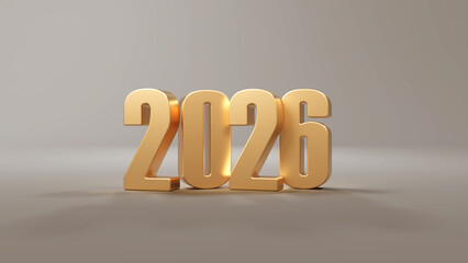 New Year 2026 Creative Design Concept - 3D Rendered Image