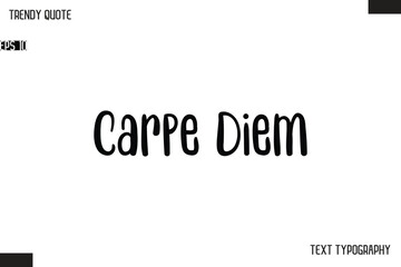 Carpe Diem Modern Bold Text Typescript Trendy Quote For T-Shirt Designs