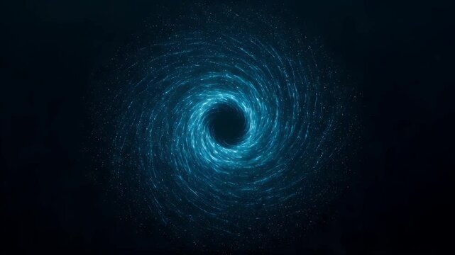 A swirling vortex of celestial blue light