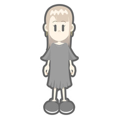 おんなのこ（黒のワンピース）