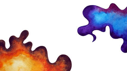 abstract spiritual universe mind mental health connect galaxy space magic sky cosmic cosmos rainbow wallpaper blue brown fantasy art design illustration watercolor painting white isolated background