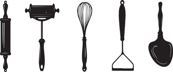 set of kitchen knives