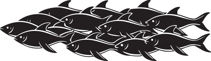 Black and white vector silhouettes of a butterfly, flower, and marine animal illustrations for nature-inspired design