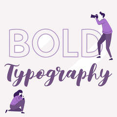 Fototapeta premium Bold Typography Lettering Vector