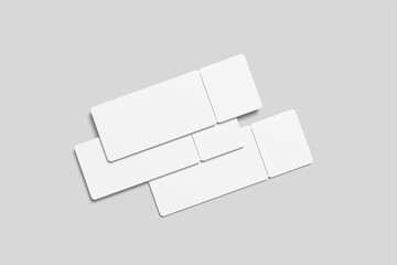Three Blank Arranged Tickets Mockup