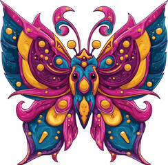 Butterfly Character Outline Design: Cute, Elegant & Creative Line Art for Logos, Illustrations, and Kids Projects