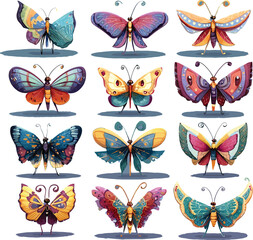 Butterfly Character Outline Design: Cute, Elegant & Creative Line Art for Logos, Illustrations, and Kids Projects