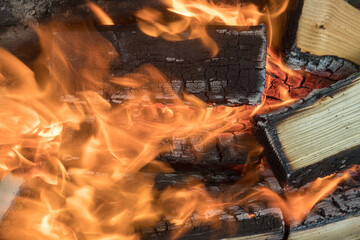 abstract bright fire closeup