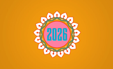 New Year 2026 Creative Design Concept - 3D Rendered Image	
