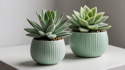 Succulent plants in pots for home decor ideas and indoor gardening inspiration