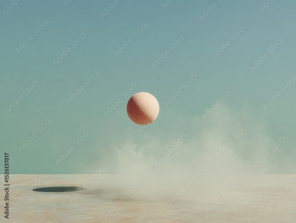 Poster magnetic levitation of spherical object above cool surface with mist vapor highlighting superconduct