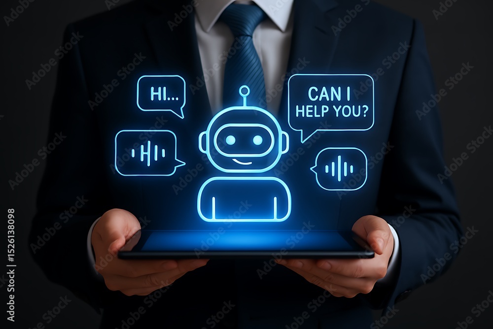 Aufkleber ai chatbot virtual assistant technology for customer service and business automation solutions onlin