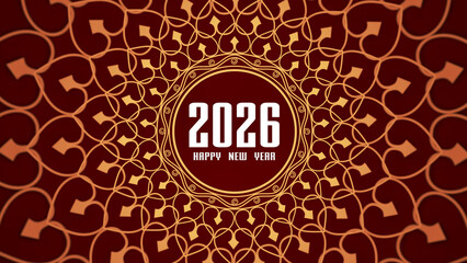 New Year 2026 Creative Design Concept - 3D Rendered Image