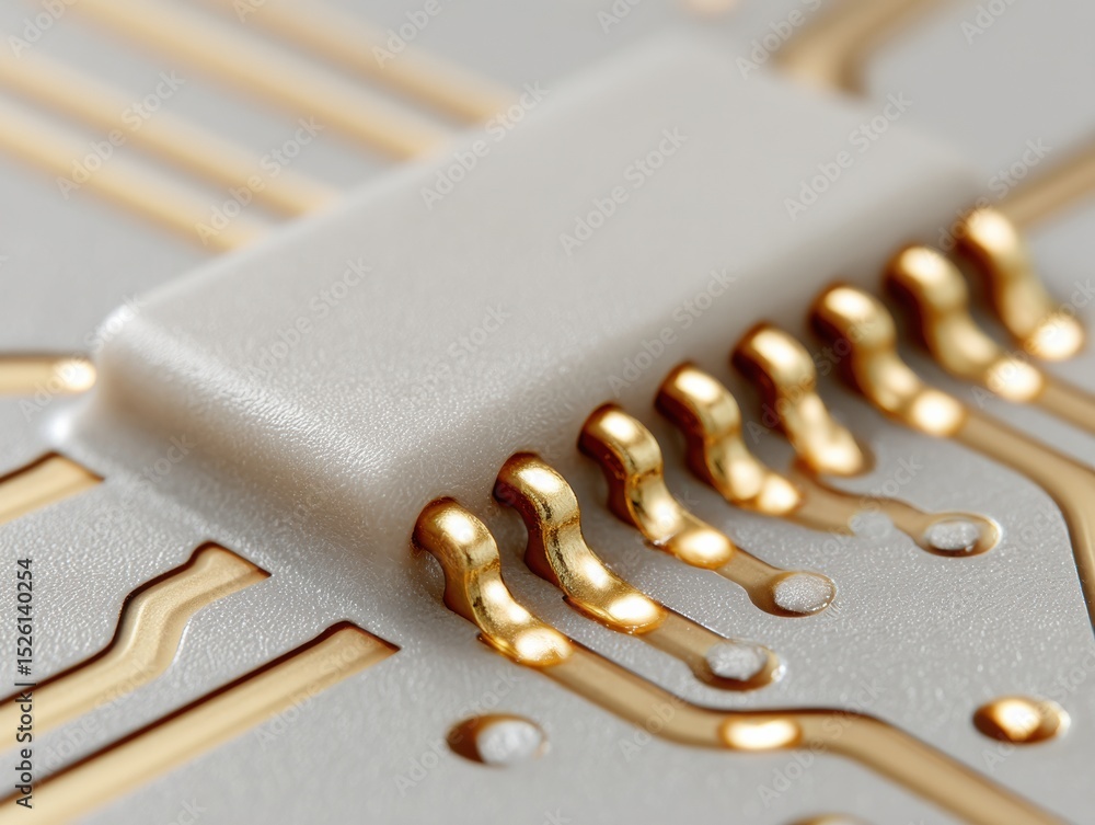 Poster digital product passport concept glowing on futuristic electronic circuit board with microchips show