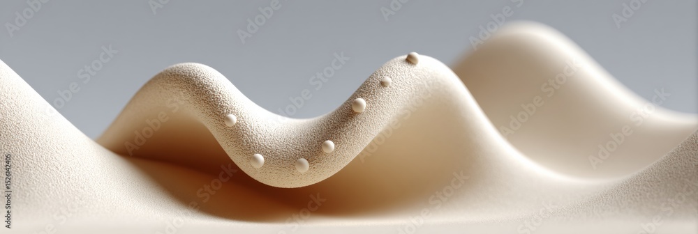Poster Modern Minimalist Abstract Wave Texture with Smooth Curves and Soft Lighting for Contemporary Design and Visual Innovation