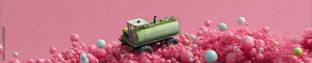 Aufkleber advanced telemetry tractor with digital crop analytics overlay in agricultural field showcasing smar