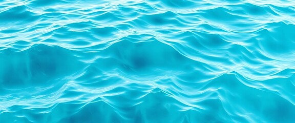 Obraz premium Abstract turquoise watercolor sea waves texture background, rippled water surface, summer sea poster template, ocean, texture