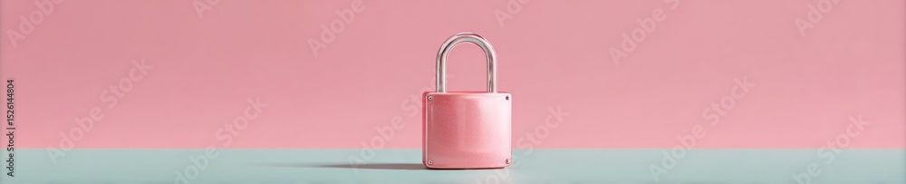 Aufkleber Premium metallic padlock icon with dimensional design inside transparent shield, symbolizing elite-level digital security and high-end protection solutions