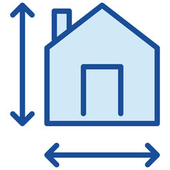 House Size Blue Icon