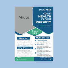 Health Care and Medical Flyer Design Template