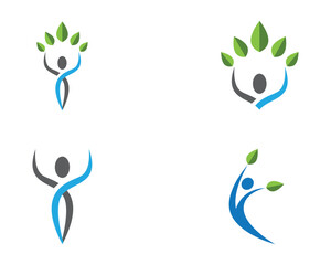 Vector - Tree green people identity card vector logo template