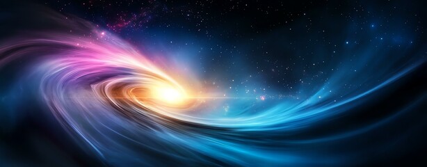 Fototapeta premium A stunning cosmic swirl showcasing vibrant colors and celestial beauty in space.