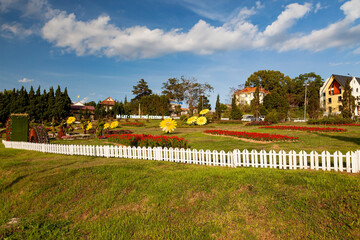 View of the flower park,town centre of  Dalat,Central Highlands,Vietnam,Asia