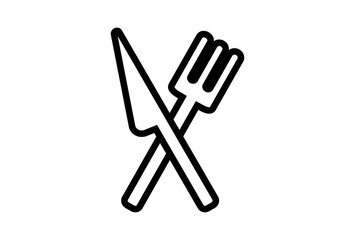 Fork and knife icon vector eps	