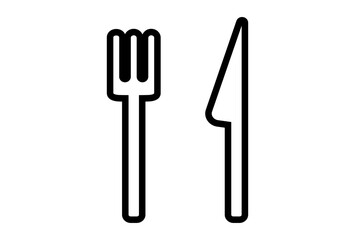 Fork and knife icon vector eps	