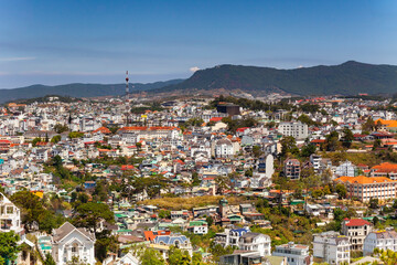 View of the town centre of Dalat,Central Highlands,Vietnam,Asia